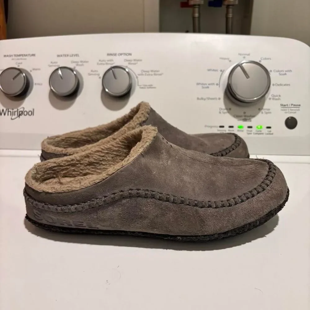 Sorel Men's Grey and Brown Slides